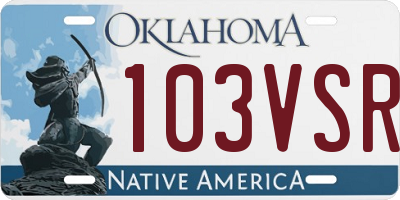 OK license plate 103VSR
