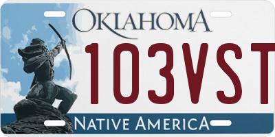 OK license plate 103VST