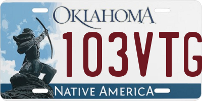 OK license plate 103VTG