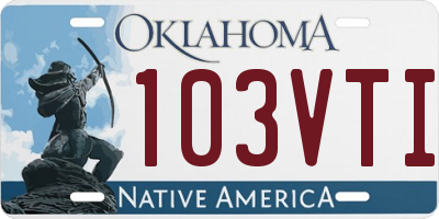 OK license plate 103VTI