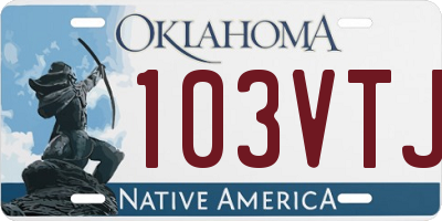 OK license plate 103VTJ