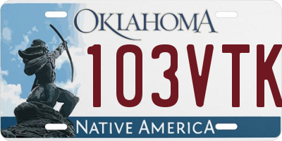 OK license plate 103VTK