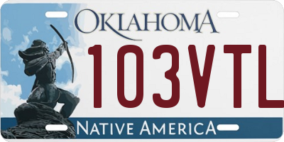 OK license plate 103VTL