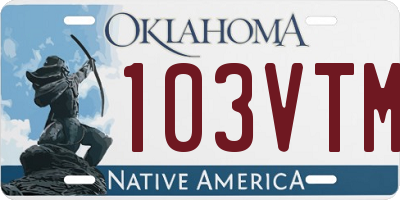 OK license plate 103VTM