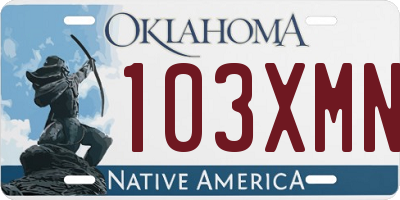 OK license plate 103XMN