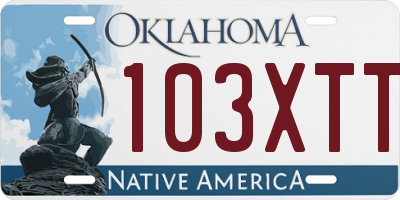 OK license plate 103XTT