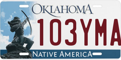 OK license plate 103YMA