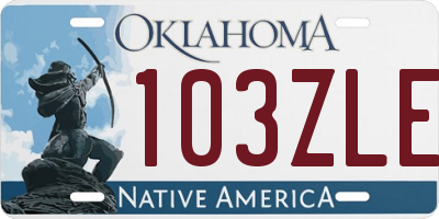 OK license plate 103ZLE