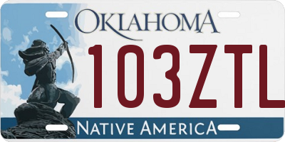 OK license plate 103ZTL