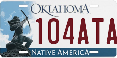 OK license plate 104ATA