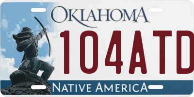 OK license plate 104ATD