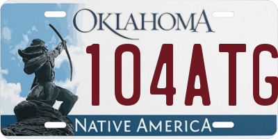 OK license plate 104ATG
