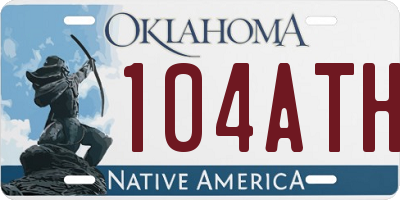 OK license plate 104ATH