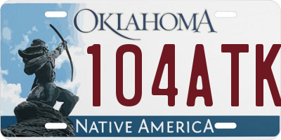 OK license plate 104ATK