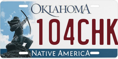 OK license plate 104CHK