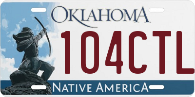 OK license plate 104CTL