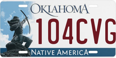 OK license plate 104CVG