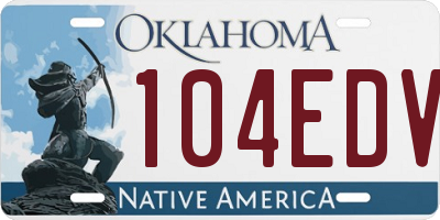 OK license plate 104EDV
