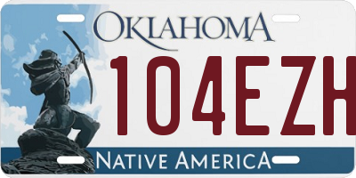 OK license plate 104EZH