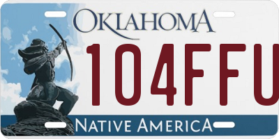 OK license plate 104FFU