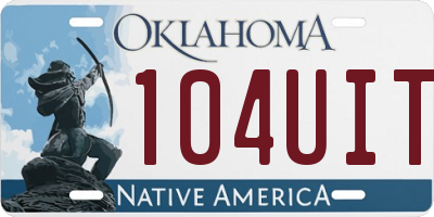 OK license plate 104UIT