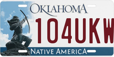 OK license plate 104UKW