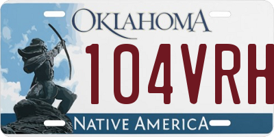 OK license plate 104VRH
