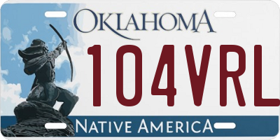 OK license plate 104VRL