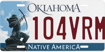 OK license plate 104VRM