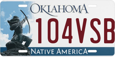 OK license plate 104VSB