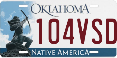 OK license plate 104VSD