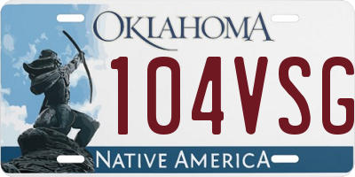 OK license plate 104VSG
