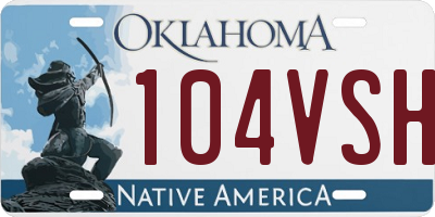 OK license plate 104VSH
