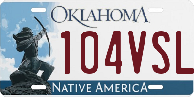 OK license plate 104VSL