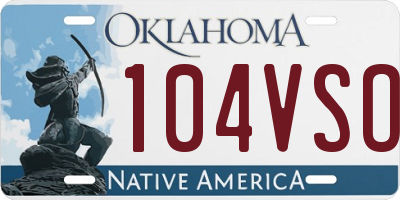 OK license plate 104VSO