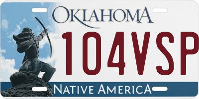 OK license plate 104VSP