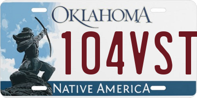 OK license plate 104VST