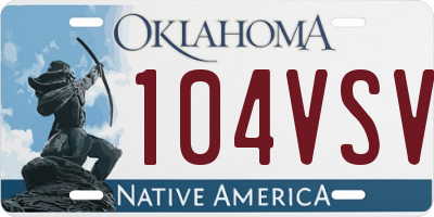 OK license plate 104VSV