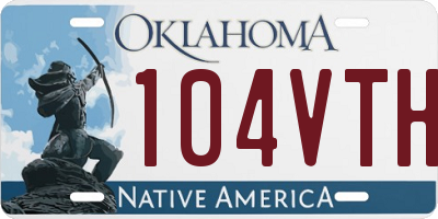 OK license plate 104VTH