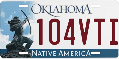OK license plate 104VTI