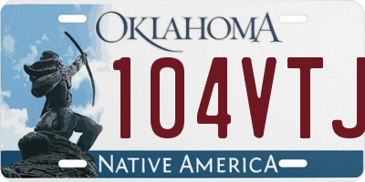 OK license plate 104VTJ
