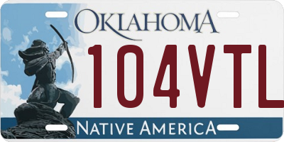 OK license plate 104VTL