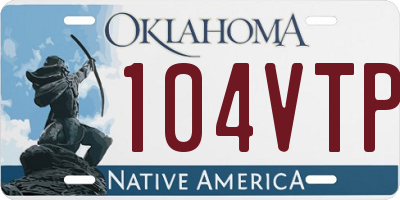 OK license plate 104VTP