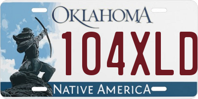 OK license plate 104XLD