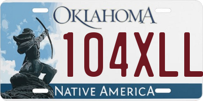 OK license plate 104XLL