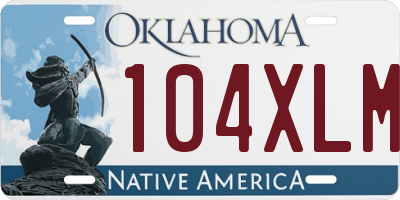 OK license plate 104XLM