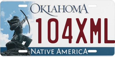 OK license plate 104XML