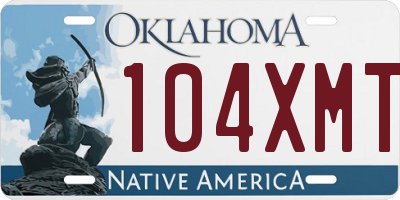 OK license plate 104XMT