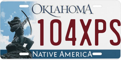 OK license plate 104XPS