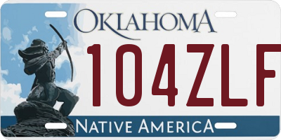 OK license plate 104ZLF
